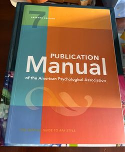$10.00 NEW Publication Manual (Official) 7th Edition of the American Psychological Association