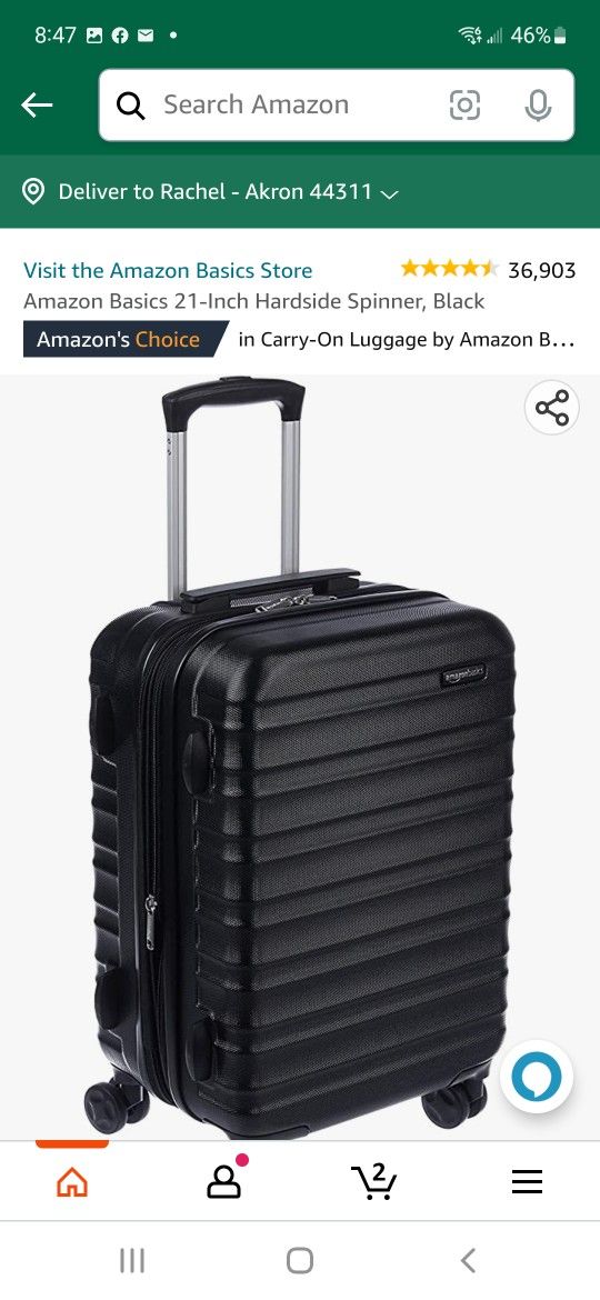 Amazon Basics 21" Hardside Spinner Luggage