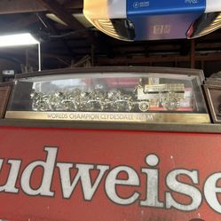 Vintage Anheuser-Busch Budweiser Beer Clydesdales Hanging Pool Table Bar Lights