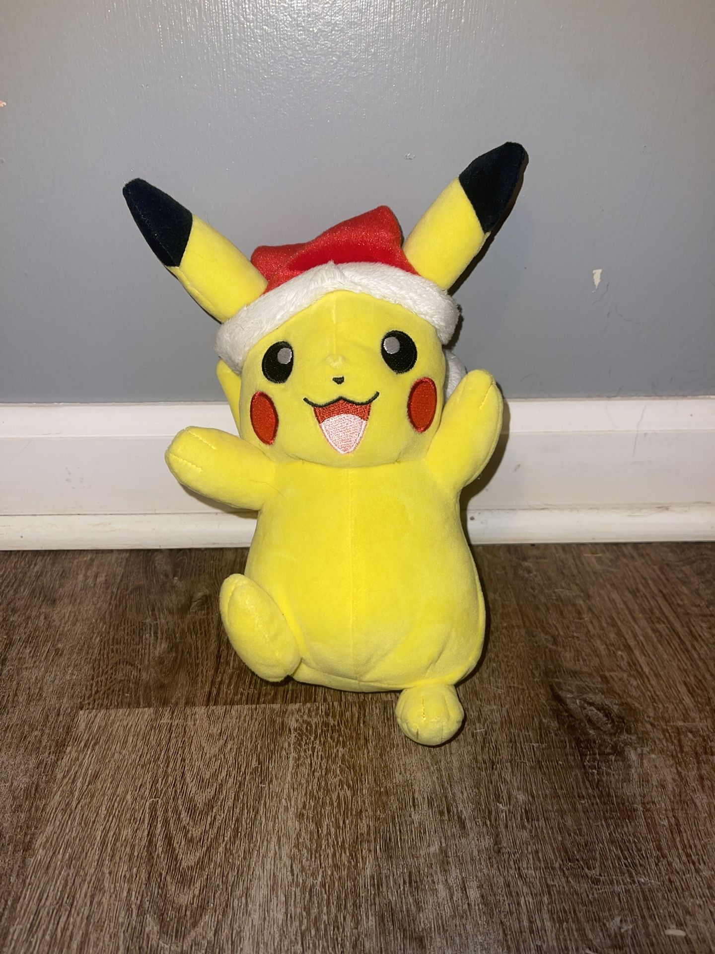 Pokemon 8-in. Holiday Christmas Santa Hat Plush Pikachu