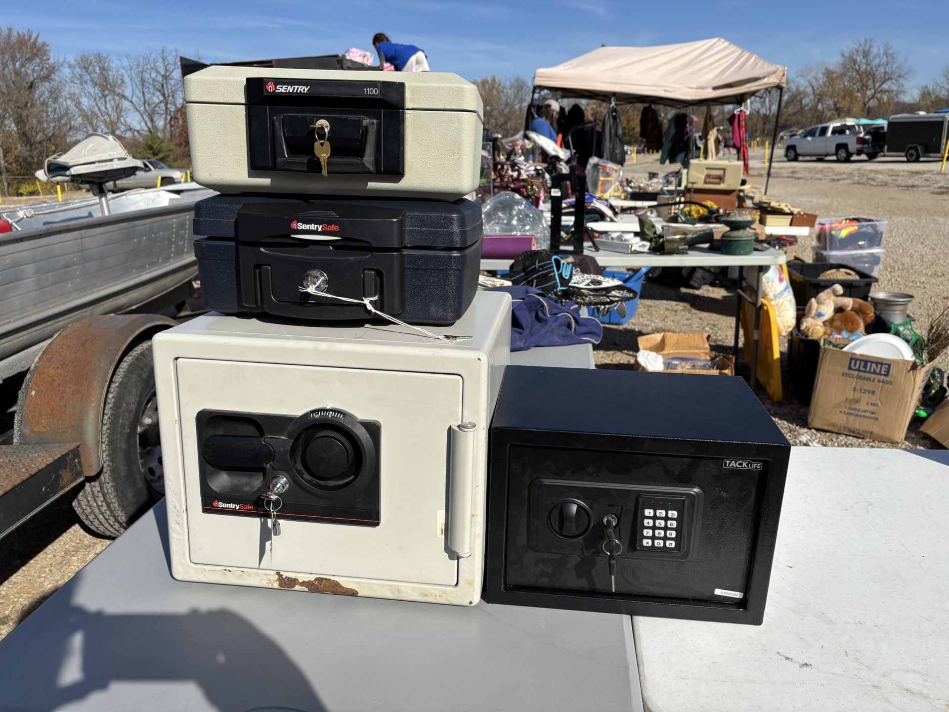 π Sets of Safes & Fireboxes Lot π₯ Keypad β’ Dial β’ Lock Boxes w/ Keys & Codes