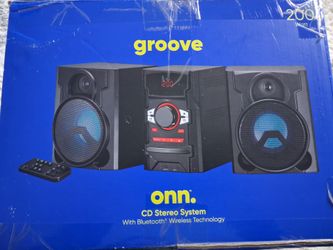 Sistema de sonido con Bluetooth de 200 watts y control remoto.
