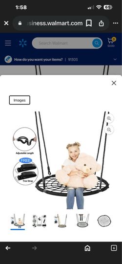 ZenSports Spider 600lbs Saucer Adjustable Ropes 40" Kids Outdoor Web Tree Swing Sets   55 $30