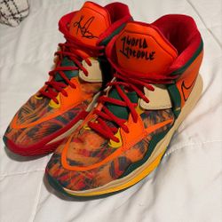 Nike Kyrie 7 “World 17 People” orange basketball shoes