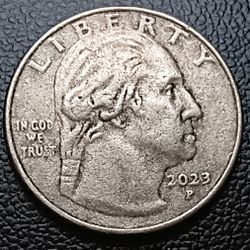 2023 Philadelphia Quarter (Veteran) - Badly Damaged Coin 