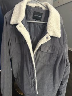 Lucky Brand size Large Corduroy Sherpa-Lined Jacket