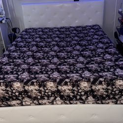 Queen Size Bed Frame and Mattress 