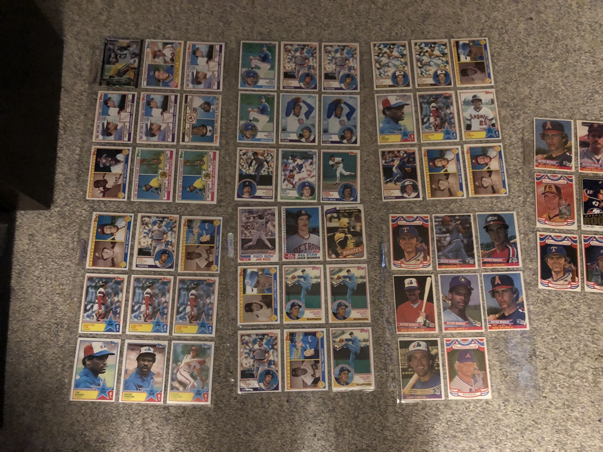 50 + Cased Vintage MLB BASEBALL CARD GREATS : Rookies All Stars Topps Donruss 1980s