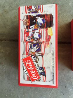 2 sets of Coca Cola glasses