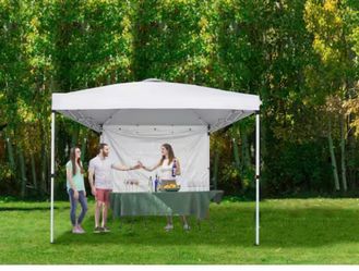 Everbilt 10 ft. x 10 ft. Commercial Instant Canopy-Pop Up Tent with Wall Panel
