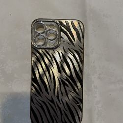 iPhone 13 Pro Max Case Black & Silver Color 