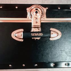 Black antique suitcase 