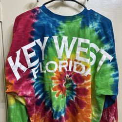 Key West Florida Tie Dye Long Sleeve Spirit JerseyT Shirt Size 2XL