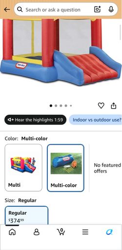 Little Tikes Inflatable Bounce House with Slide