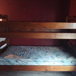 WOODEN BUNK BED (STACKABLE TOP) 
