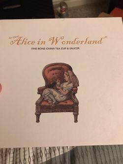 Alice In Wonderland Tea Cup And Saucer Set Bone China