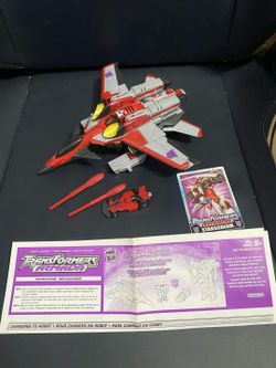 Complete 2002 Transformers Armada Starscream Figure Swindle Card Manual
