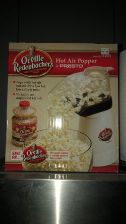 Hot Air Popcorn Popper Maker Orville Redenbacher
