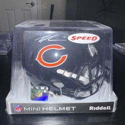 Roschon Johnson Chicago Bears Mini Helmet Auto 