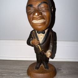 VINTAGE 1972 ESCO PRODUCTS LOUIS ARMSTRONG 15" CHALKWARE FIGURE STATUE  