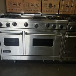 Viking 48” Wide Gas Range Stove In Stainless Steel