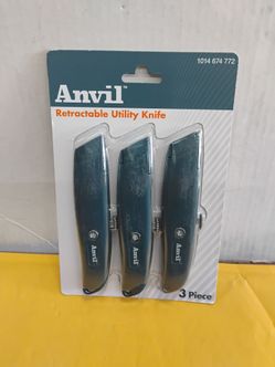 Anvil 3-Piece Retractable Utility Knife