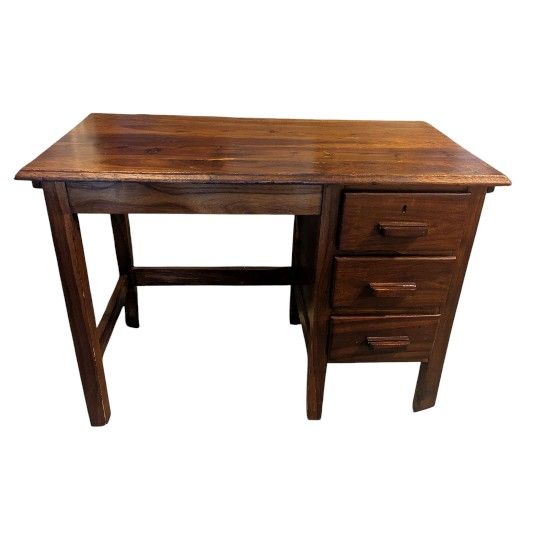 Rare 40s African Stinkwood 3 Drawer Writing Desk Desk