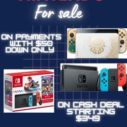Nintendo Switch OLED On Cash Deal Starting $349. We Also Have Finance Option With $50 Down