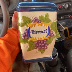 Biscotti cookie jar