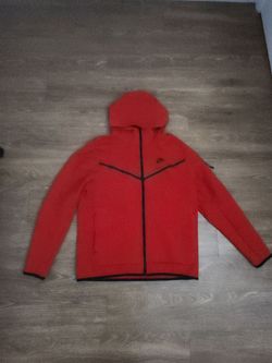 Nike Tech Fleece Full-Zip Hoodie Red size L
