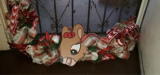 Rudolph the red nosed reindeer Christmas garland