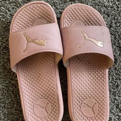 Pink Puma Slides Sandals