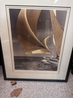 Framed Sailboat Photography Print – Zio 1939