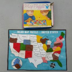 Vintage retro Kitsch map puzzle toy