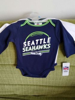 3/6m seahawks onesies