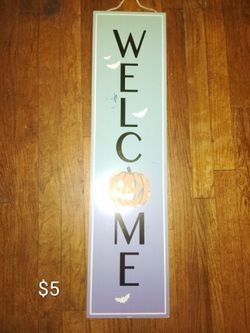 Halloween Welcome Porch Sign