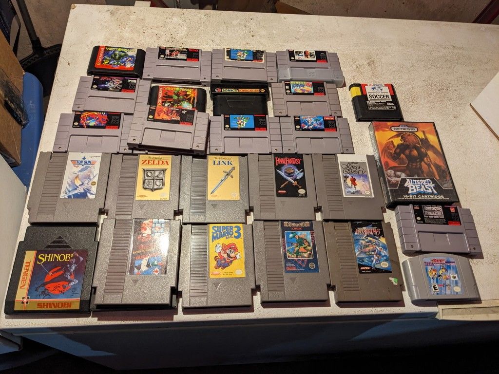 Vintage Games Nes Snes Genesis PS2 Gamecube