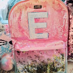 Ombre Initial Shaky Backpack. Available in the Letter A and letter E. New with tags. Girls love them! 12" W x 5" L x 17" H. Brundage and Chester. Chec
