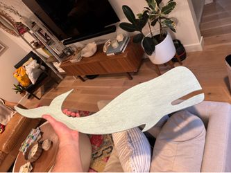Custom Blue Whale Art Decor for Home (26 width x 11 height)