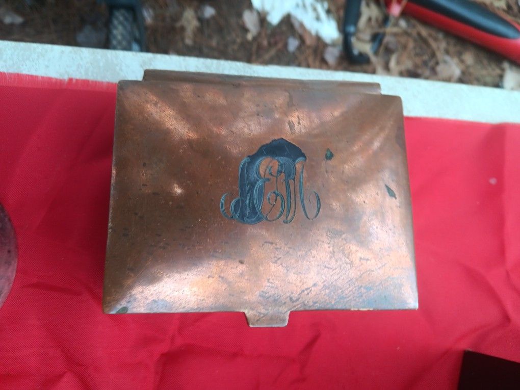 Old Copper Jewelry Box