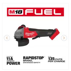 Milwaukee M18 FUEL 18V Lithium-Ion Brushless Cordless 4-1/2 in./5 in. Grinder w/Paddle Switch (Tool-Only)