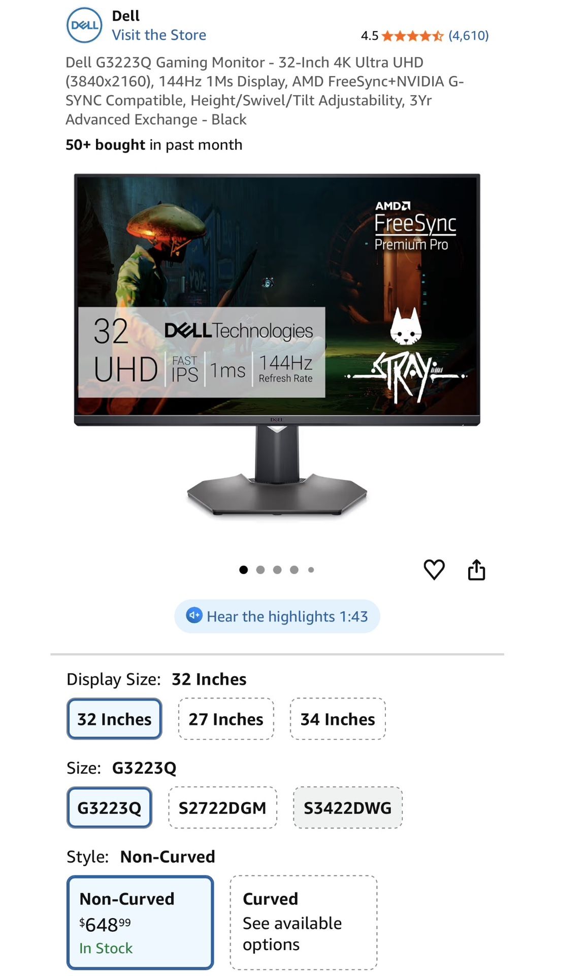 Dell UltraSharp U4025QW 40" 5K2K WUHD Curved Screen LED Monitor - 21:9