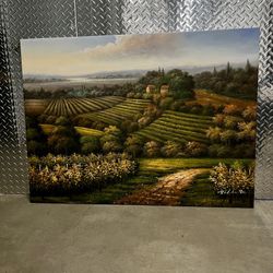 Vineyard Countryside Painting