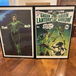 2 Dc Comics  Green Master Framed Posters