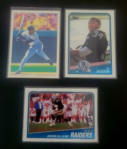 Bo Jackson 3 Card Lot Including RC's
