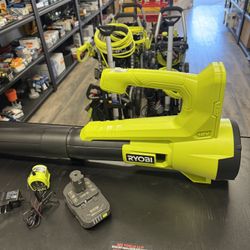 ONE+ 18V 90 MPH 250 CFM Cordless Battery Leaf Blower/Sweeper with 2.0 Ah Battery and Charger