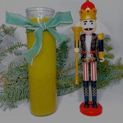  Christmas Tree Scented Candle with Nutcracker