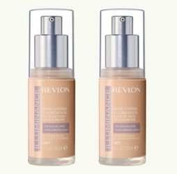 2 Pieces Of Revlon Illuminance Skin-Caring Foundation - 1 fl oz - Cool Beige -301