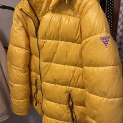Yellow Guess Puffer 