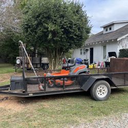Trailer + Mower + Weed Eater